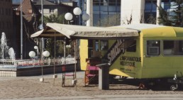 The Smaky caravan on Place de la Planta in Sion