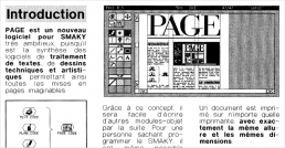 The Smaky Info magazine of December 1989 announces Page software by Daniel Roux.