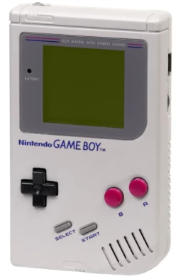 La Game Boy de Nintendo, une console de jeux vidéo portable.